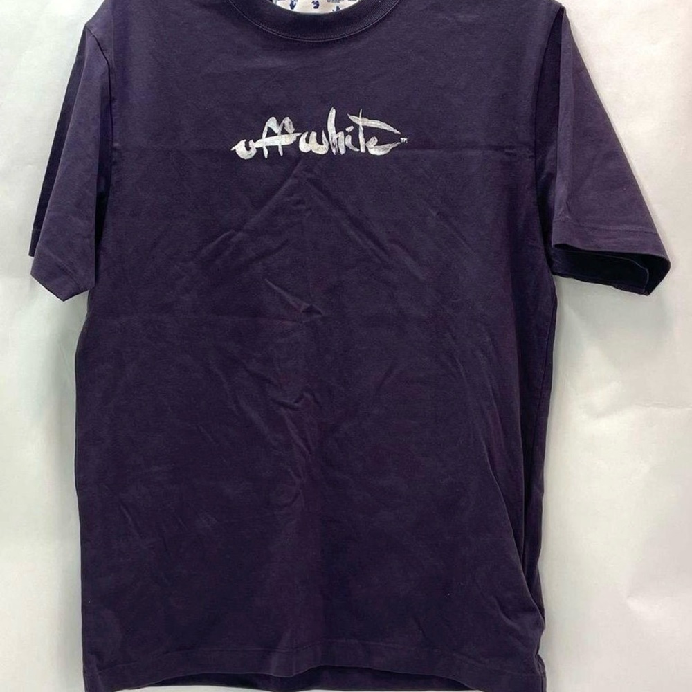 Off-White Dark Purple Short Sleeve Tee